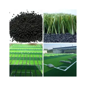 Factory sells SBR granule rubber pellets filled with artificial grass pellets