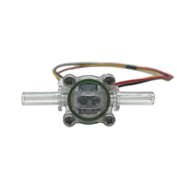 Sensor Aliran Optik PCTG 6mm DC5V Output Sinyal Pulsa Tahan Suhu 60C Pengukur Aliran Air untuk Pencuci Piring Pembersih Botol Susu