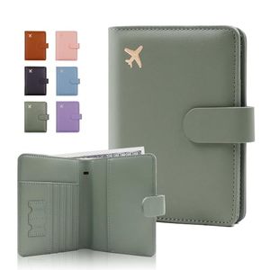 Portefeuille de voyage léger et pliable en cuir PU, design avion, porte-passeport avec logo personnalisé pour usage professionnel et de loisirs - Product Image 3