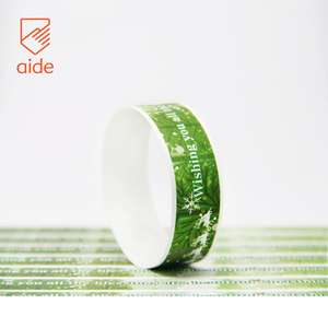 צמידי טייבק חד פעמיים עמידים בפני קריעה ומים לסיטונאות, צמידי יד למסיבות חג המולד, צמידים בהתאמה אישית לאירועים - Product Image 6