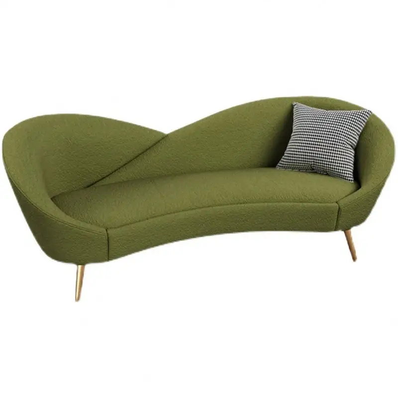 Tela de lujo ligera, tela de terciopelo de arco de parto, 3 asientos sofá de, sofá sorpresa de estilo solitario, sofá para sala de estar