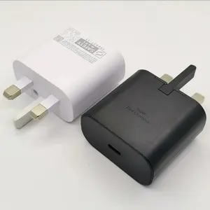 In Stock Chargers 25W PD Phone Charger Super Fast Charge Black USB-C Power Adapter for Samsung Galaxy S21 S21 Plus TA800