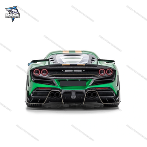 Kit de Carrocería Estilo M en Fibra de Carbono Seca para <span class=keywords><strong>F8</strong></span> 2019-2020 Tributo Spider, Parachoques Delantero/Trasero, Faldones Laterales, Escape, Color Negro Carbono - Product Image 3