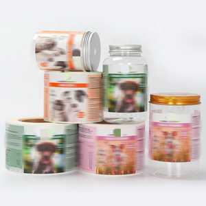 Chất Lượng Cao Tùy Chỉnh UV In Dính Vinyl Nhựa PP Thực Phẩm Không Thấm Nước Gói <span class=keywords><strong>Jar</strong></span> Thức Ăn Vật Nuôi Bánh Mì Snack Bánh Dính Nhãn - Product Image 3