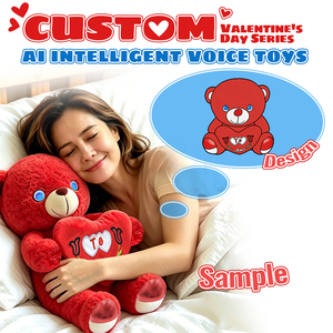 Orsacchiotto Rosso Intelligente AI che Parla e Racconta <span class=keywords><strong>Storie</strong></span>, Compagno Animale Smart, Personalizzazione ODM OEM, Regalo di Scusa con Logo Personalizzato - Product Image 1