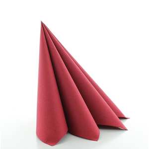 Servilletas Uni Bordeaux 40x40 cm 1/4-Fold de Linclass - Product Image 1