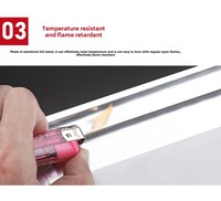 Ruban de feuille d'aluminium auto-adhésif acrylique 50m tissu de fibre de verre renforcé à haute température pour le masquage d'isolation thermique imperméable