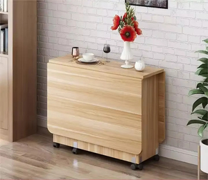 Nhà bếp nhỏ căn hộ không gian ăn uống hiện đại nhỏ gọn mở rộng lá có thể gập lại bàn ăn với ngăn kéo lưu trữ - Product Image 5