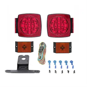 12V LED Trailer Light Kit Super Brilhante Submersível Barco Trailer Lights Utility Brake Turn Tail Lights para Camper Truck RV