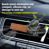 SOCELI Nouveauté Diffuseur de parfum pour voiture à clipser sur grille d'aération, boîte en bois, parfum intense pour l'intérieur de la voiture, sortie d'air, personnalisable OEM