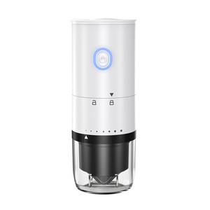 Coffee Grinder Electric Ceramic Blade Adjustable Grind Size Portable Home And Outdoor Use White And Black - Product Image 2