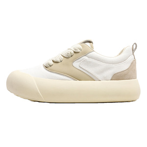 รองเท้าผ้าใบผู้ชาย เพิ่มความสูง แบบต่อผ้า หัวโต สไตล์คู่รัก ใช้งานได้หลากหลาย รองเท้าลำลอง รองเท้าผ้าใบเทรนดี้สำหรับออกกำลังกาย - Product Image 1