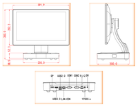 LIVERDOL Vente en gros TY-106S Système de point de vente Windows à double écran tactile unique de 15 pouces Terminal de caisse enregistreuse Bluetooth 5.2