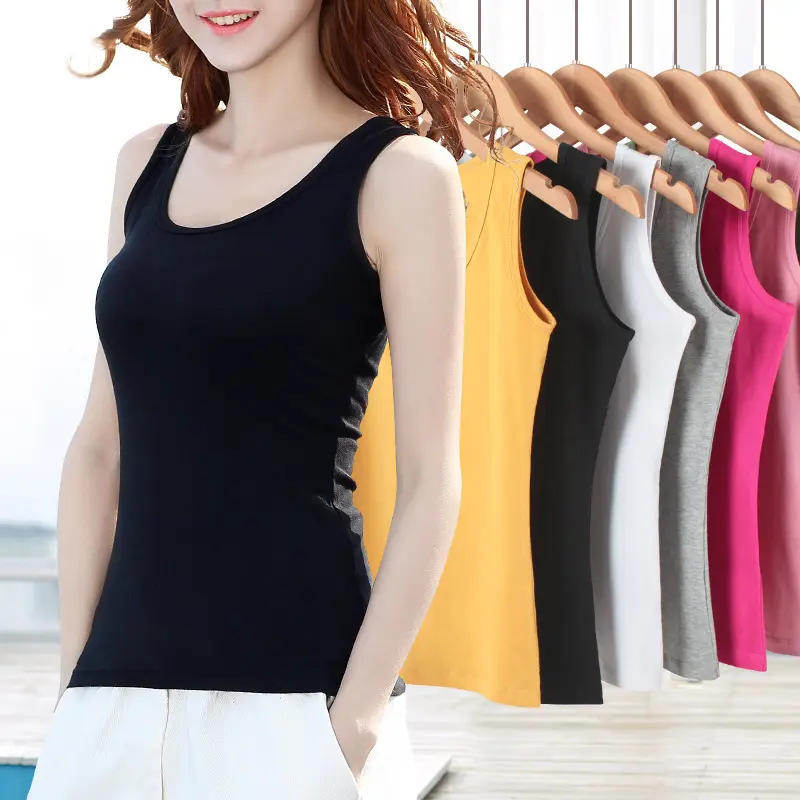 Factory Direct Sale Cheap price Summer Fashion White BLack Sleeveless Breathable Women Tank Top
