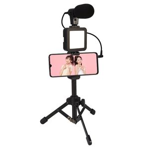Nhà Máy Vlog Thiết Bị Studio Podcast Điện Thoại Thông Minh Video Kit Với Ghi Âm Microphone Đèn Led Cho Youtube Vlogger - Product Image 3