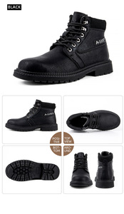 Léger <span class=keywords><strong>En</strong></span> Cuir véritable hommes bottes de travail Chaussures de Sécurité De La construction - Product Image 5