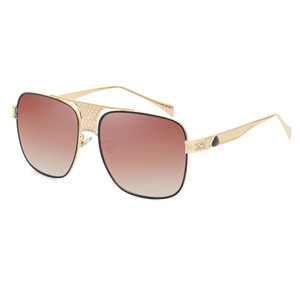 Gafas de Sol Cuadradas para Hombre, Montura Metálica Negra, Lentes de PC con Protección UV400, Estilo para Conducir, Modelo 1255 - Product Image 2