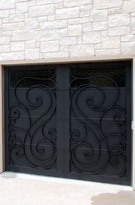 Cancello di lusso ad arco doppio <span class=keywords><strong>garage</strong></span> porte esterne <span class=keywords><strong>in</strong></span> <span class=keywords><strong>ferro</strong></span> battuto - Product Image 2