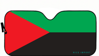 Pare-soleil pliable 1 pièce pour pare-brise, motif drapeau de la Martinique, compatible SUV et camion, bloque les rayons UV, garde le véhicule au frais