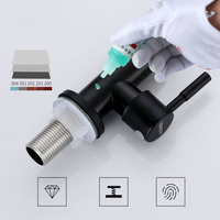 Robinet de cuisine monocommande moderne noir en acier inoxydable nickel brossé à montage sur plan avec douchette extractible pour la maison - Offre Spéciale