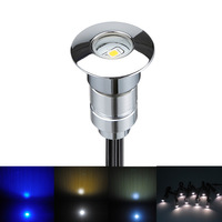Mini-lumière encastrée de 24 mm, 0,6 W, basse tension, LED encastrée pour jardin, terrasse, marche, plinthe, allée