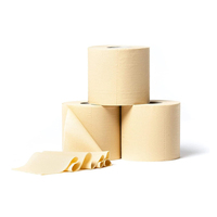 Rouleaux de papier toilette biodégradable en pâte de bambou vierge, trois plis, à prix de gros, emballage individuel personnalisable disponible