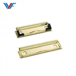 Factory Wholesale High Quality Plate Metal Clip Stationery Writing Board Clip Clamps With Pen Holder