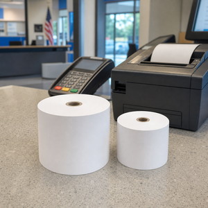 Rouleau de papier thermique personnalisé avec garantie de qualité pour caisse enregistreuse – Vente en gros - Product Image 1