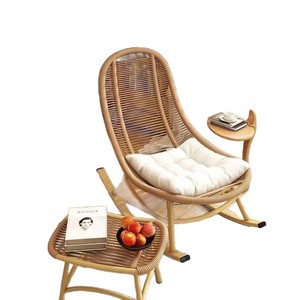 Silla Mecedora de Ratán para Adultos, Reclinable para Jardín, Estilo Moderno y Simple, para Patio, Balcón, Silla Individual Resistente - Product Image 5