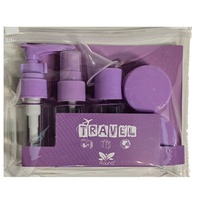 Lot de 100 flacons de voyage en PET imprimés, anti-fuite, compressibles, 30 ml, avec pompe pulvérisatrice pour produits de toilette, toner et shampoing