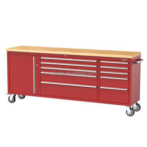 Heavy Duty 6 ''<span class=keywords><strong>Ruedas</strong></span> giratorias 84 pulgadas 10 cajones <span class=keywords><strong>Caja</strong></span> <span class=keywords><strong>de</strong></span> <span class=keywords><strong>herramientas</strong></span> negra <span class=keywords><strong>con</strong></span> luz LED Herramienta Cofre Gabinete Carro Soporte OEM - Product Image 6