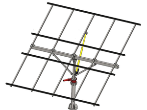 Pelacak tenaga surya kustom 6KW, dengan penggerak lengan atau aktuator linier sumbu ganda ikuti matahari, pelacak surya sumbu ganda - Product Image 2