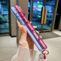 Étui de téléphone magnétique coloré IVYMAX, coque en TPU PC antichoc, anneau magnétique, coussin d'air, avec sangle pour iPhone 18 Pro Max