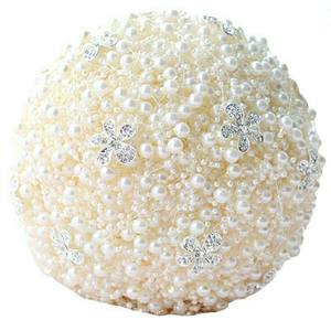 Bouquet <span class=keywords><strong>de</strong></span> Mariée en Soie et Perles Fleurs à Tenir Cadeaux <span class=keywords><strong>de</strong></span> Mariage Fournitures pour Mariage Demoiselles d'Honneur Bouquet <span class=keywords><strong>de</strong></span> Fleurs Nuptial - Product Image 5