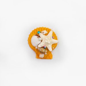 Magnete per Frigorifero Benji Fatto a Mano in Resina con Conchiglia Marina Vera, Souvenir da Spiaggia, Decorazione Costiera per Casa, Accessorio da Cucina, Regalo - Product Image 3