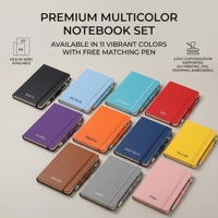 Ensemble de carnet en cuir PU personnalisé A5 A6 avec stylo assorti, papier épais 80g, logo personnalisable - Cadeau d'entreprise, Noël, rentrée scolaire
