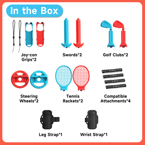 Nouveau JYS pour 2 accessoires ensemble de contrôleur de jeu de sport en Silicone sans fil escrime <span class=keywords><strong>raquette</strong></span> de Tennis <span class=keywords><strong>volant</strong></span> de course pour - Product Image 6