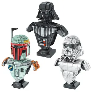 Tiktok Mold King Hot 21020 ~ 21022 Filmstar Plan Darth Vader Lord Helm Modell Klon Figuren Bausteine DIY Spielzeug Geschenk