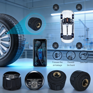 Sistem Pemantau Tekanan Ban TPMS Universal Blue-tooth Nirkabel Sensor Eksternal Tahan Air <span class=keywords><strong>Alarm</strong></span> Real Time untuk Semua Mobil - Product Image 1