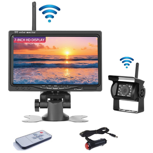 7 inch không dây xe màn hình không thấm nước tầm nhìn ban đêm xe phía sau xem đảo ngược hệ thống xe Máy ảnh màn hình xe tải hệ thống <span class=keywords><strong>camera</strong></span> - Product Image 1
