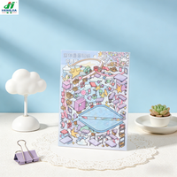 Autocollants décoratifs Kawaii pour la création de scènes, autocollants décoratifs esthétiques en PET pour scrapbooking, autocollants auto-adhésifs pour journalisation, bricolage et loisirs créatifs, thème fêtes