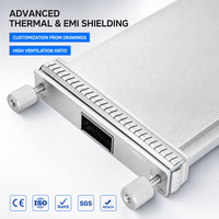 Cage de blindage et boîtier de connecteur pour transceiver optique, estampage de précision, personnalisé OEM, matériel de réseau IA, série SFP/QSFP
