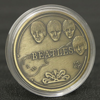 Badges commémoratifs de la groupe The Beatles, pièces de monnaie en bronze double face, cadeaux de collection pour fans