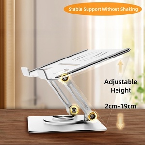 조정 가능한 접이식 금속 태블릿 PC 컴퓨터 마운트 12 인치 노트북 디스플레이 홀더 탭 데스크탑 사용을위한 회전 지원 - Product Image 3