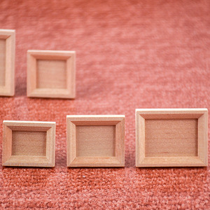 Support photo pour maison de poupée, cadre miniature en <span class=keywords><strong>bois</strong></span> massif, ornements en <span class=keywords><strong>bois</strong></span>, mini cadre DIY - Product Image 4