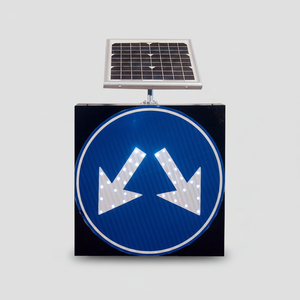 Señal de Tráfico LED Solar Bidireccional TT-36C 600 x 600 x 80 mm, Reflectante, de Precaución, para Uso en Carreteras - Product Image 2