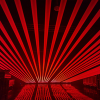 Laser à tête mobile 8 yeux DMX 500mW en alliage d'aluminium R/G/B, barre laser IP20 AC100-230V pour éclairage de scène de discothèque