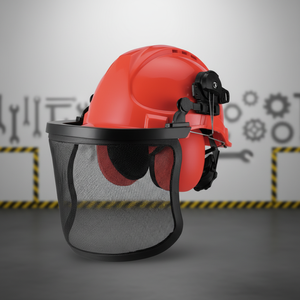 Kit de Casco de Seguridad Forestal Profesional, Sistema de Visera para Casco de Seguridad Forestal para Operaciones Forestales y de Tala - Product Image 1