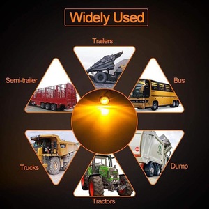 Đa-màu 12V 3LED 3/4 inch Mini Vòng <span class=keywords><strong>LED</strong></span> tín hiệu <span class=keywords><strong>Side</strong></span> <span class=keywords><strong>Marker</strong></span> ánh sáng cho xe tải xe buýt xe tải - Product Image 6