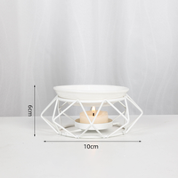 Diffuseur d'huiles essentielles en métal doré de luxe, brûleur à huile pour bougie chauffe-plat, pour yoga, spa, décoration de la maison
